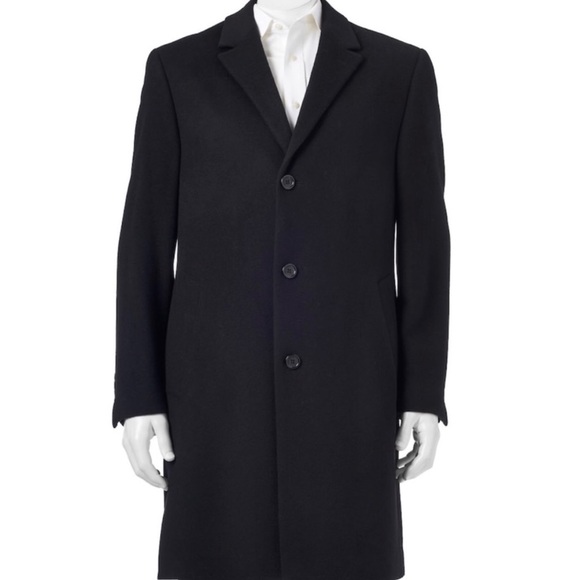 Ralph Lauren Cashmere Classic Dresscoat - CHAPS Sz 44 L Charcoal GUC - Picture 2 of 10